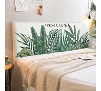 ENEN Mode Universelle Housse de Tête de Lit Extensible Couverture de Tête de Lit Anti-Poussière Protecteur Antipoussière pour Lits Simples Doubles King Size (180cm,Jungle Tropicale)