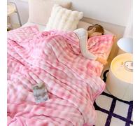 ENEN Plaid Couverture Polaire Doux et Chaude - Couverture à Bulles de Lit et Jeté de Canapé Flanelle Chambre Sofa,Plaid Personnalisé Ultra Douce et Duveteuse (Rose,200x230cm)