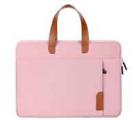 ENEN Sacoche Ordinateur Portable Porte-Documents Sacs À Main, Anti-Rayures Sac D'ordinateur Portable avec Bandoulière Réglable pour Housse PC Portable 13-15,6 Pouces (14 Pouces,Rose)