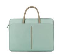 ENEN Sacoche Ordinateur Portable Porte-Documents Sacs À Main, Modes Sac D'ordinateur Portable avec Bandoulière Réglable pour Housse PC Portable 13-15,6 Pouces (14 Pouces,Vert1)