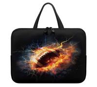 ENEN Sacoche pour Ordinateur Impression 3D Football, Portable Porte-Documents Sacs à Main Imperméable, Sac D'ordinateur Portable pour 10-17 Pouce Ordinateur (Rugby 1,15’’)