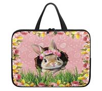 ENEN Sacoche pour Ordinateur Imprimé Lapin, Portable Porte-Documents Sacs à Main Imperméable, Sac D'ordinateur Portable pour 10-17 Pouce Ordinateur Portable (15’’,Rose 1)