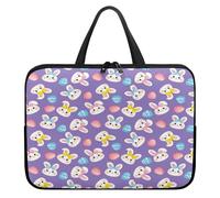 ENEN Sacoche pour Ordinateur Imprimé Lapin, Portable Porte-Documents Sacs à Main Imperméable, Sac D'ordinateur Portable pour 10-17 Pouce Ordinateur Portable (13’’,Violet)