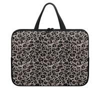 ENEN Sacoche pour Ordinateur Imprimés Léopards, Portable Porte-Documents Sacs à Main Imperméable, Sac D'ordinateur Portable pour 10-17'' Ordinateur Portable (12’’,Gris Café)