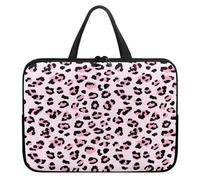 ENEN Sacoche pour Ordinateur Imprimés Léopards, Portable Porte-Documents Sacs à Main Imperméable, Sac D'ordinateur Portable pour 10-17'' Ordinateur Portable (13’’,Rose Blanc)