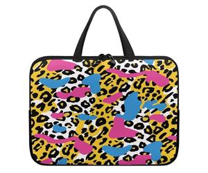 ENEN Sacoche pour Ordinateur Imprimés Léopards, Portable Porte-Documents Sacs à Main Imperméable, Sac D'ordinateur Portable pour 10-17'' Ordinateur Portable (12’’,Jaune)