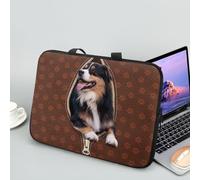 ENEN Sacoche pour Ordinateur Portable Porte-Documents Sacs À Main, 3D Impression de Chien Sac D'ordinateur Portable pour Ordinateur Portable Sac de Travail (Chien 8,17 Pouce)
