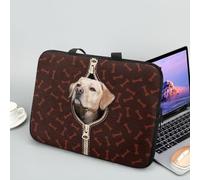 ENEN Sacoche pour Ordinateur Portable Porte-Documents Sacs À Main, 3D Impression de Chien Sac D'ordinateur Portable pour Ordinateur Portable Sac de Travail (Chien 3,15 Pouce)