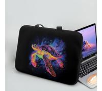 ENEN Sacoche pour Ordinateur Portable Porte-Documents Sacs À Main, 3D Tortue de mer Sac D'ordinateur Portable pour Ordinateur Portable Sac de Travail (13 Pouce,Noir)