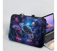 ENEN Sacoche pour Ordinateur Portable Porte-Documents Sacs À Main, 3D Tortue de mer Sac D'ordinateur Portable pour Ordinateur Portable Sac de Travail (13 Pouce,Méduse)