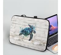 ENEN Sacoche pour Ordinateur Portable Porte-Documents Sacs À Main, 3D Tortue de mer Sac D'ordinateur Portable pour Ordinateur Portable Sac de Travail (10 Pouce,Conseil)