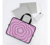 ENEN Sacoche pour Ordinateur Portable Porte-Documents Sacs À Main, Géométrie Abstraite Impression Sac D'ordinateur Portable pour Ordinateur Portable Sac de Travail (Fleur Rose,12 Pouce)
