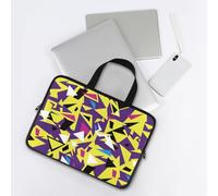 ENEN Sacoche pour Ordinateur Portable Porte-Documents Sacs À Main, Géométrie Abstraite Impression Sac D'ordinateur Portable pour Ordinateur Portable Sac de Travail (Tonnerre,17 Pouce)