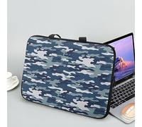 ENEN Sacoche pour Ordinateur Portable Porte-Documents Sacs À Main, Impression de Camouflage Sac D'ordinateur Portable pour Ordinateur Portable Sac de Travail (12 Pouce,Bleu foncé)