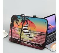 ENEN Sacoche pour Ordinateur Portable Porte-Documents Sacs À Main, Impression de Coucher de Soleil Sac D'ordinateur Portable pour 13 "15.6" Ordinateur Portable Sac de Travail (Plage 4,17 Pouce)