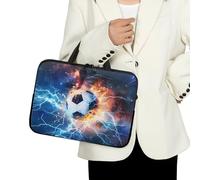 ENEN Sacoche pour Ordinateur Portable Porte-Documents Sacs À Main, Impression de Football Sac D'ordinateur Portable pour Ordinateur Portable Sac de Travail (17 Pouce,Tonnerre)