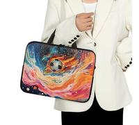 ENEN Sacoche pour Ordinateur Portable Porte-Documents Sacs À Main, Impression de Football Sac D'ordinateur Portable pour Ordinateur Portable Sac de Travail (15 Pouce,Magma)