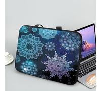 ENEN Sacoche pour Ordinateur Portable Porte-Documents Sacs À Main, Impression de Mandalas Sac D'ordinateur Portable pour 13 "15.6" Ordinateur Portable Sac de Travail (17 Pouce,Bleu Violet)