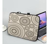 ENEN Sacoche pour Ordinateur Portable Porte-Documents Sacs À Main, Impression de Mandalas Sac D'ordinateur Portable pour 13 "15.6" Ordinateur Portable Sac de Travail (15 Pouce,Kaki)