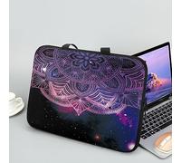 ENEN Sacoche pour Ordinateur Portable Porte-Documents Sacs À Main, Impression de Mandalas Sac D'ordinateur Portable pour 13 "15.6" Ordinateur Portable Sac de Travail (12 Pouce,Violet 2)
