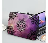 ENEN Sacoche pour Ordinateur Portable Porte-Documents Sacs À Main, Impression de Mandalas Sac D'ordinateur Portable pour 13 "15.6" Ordinateur Portable Sac de Travail (17 Pouce,Violet)