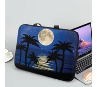 ENEN Sacoche pour Ordinateur Portable Porte-Documents Sacs À Main, Impression de Plage Sac D'ordinateur Portable pour 13 "15.6" Ordinateur Portable Sac de Travail (Lune,12 Pouce)