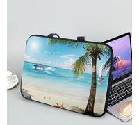 ENEN Sacoche pour Ordinateur Portable Porte-Documents Sacs À Main, Impression de Plage Sac D'ordinateur Portable pour 13 "15.6" Ordinateur Portable Sac de Travail (Plage,13 Pouce)