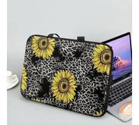 ENEN Sacoche pour Ordinateur Portable Porte-Documents Sacs À Main, Imprimé Léopard Sac D'ordinateur Portable pour Ordinateur Portable Sac de Travail (13 Pouce,Tournesol)