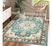 ENEN Tapis de Salon Lavable à Poils Courts Doux et Moelleux, Tapis de Sol Intérieure Antidérapant TPR pour Chambre à Coucher, Salle à Manger, Décoration, Bureau (Vert Gris,100x160cm)