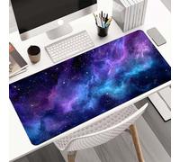 ENEN Tapis de Souris d'Ordinateur, 3D Ciel Étoilé Mouse Pad Antidérapant, Base en Caoutchouc, Glissement Facile, Grand Tapis de Bureau pour Domicile, Bureau (Violet 01,600 * 1200 * 3mm)