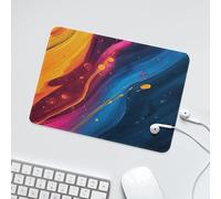 ENEN Tapis de Souris d'Ordinateur, 3D Marbre Mouse Pad Antidérapant Imperméable, Base en Caoutchouc, Glissement Facile, Tapis de Bureau pour Domicile, Ordinateur de Bureau (Style Artistique,20x24cm)