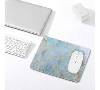ENEN Tapis de Souris d'Ordinateur, 3D Marbre Mouse Pad Antidérapant Imperméable, Base en Caoutchouc, Glissement Facile, Tapis de Bureau pour Domicile, Ordinateur de Bureau (Marbre doré,20x24cm)