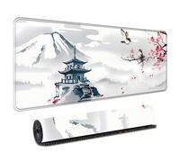 ENEN Tapis de Souris d'Ordinateur, Style Chinois Mouse Pad Antidérapant, Base en Caoutchouc, Glissement Facile, Grand Tapis de Bureau pour Domicile, Bureau (Paysages d'hiver,400 * 800 * 2mm)