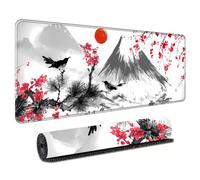 ENEN Tapis de Souris d'Ordinateur, Style Chinois Mouse Pad Antidérapant, Base en Caoutchouc, Glissement Facile, Grand Tapis de Bureau pour Domicile, Bureau (Soleil,300 * 800 * 3mm)