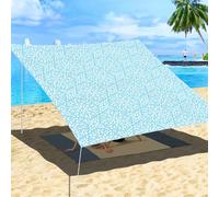 ENEN Voile d'Ombrage Imperméable, 3D Rectangle Ombrage Exterieur Toile Pergola Protection des Rayons UV, Toile Ombrage pour Plein Air, Jardin Terrasse -Paysage d'été (Fleur Bleu,2x2m)