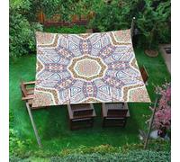 ENEN Voile d'Ombrage Imperméable Carré, Toile Ombrage Exterieur Toile Pergola Protection des Rayons UV, Toile Ombrage pour Jardin & Terrasse, Magnifique Mandala (Vintage,2x2.4m)