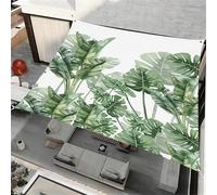 ENEN Voile d'Ombrage Imperméable Carré, Toile Ombrage Exterieur Toile Pergola Protection des Rayons UV, Imprimé Plante Verte, Toile Ombrage pour Jardin Terrasse (Palmier Tropique,2x2m)