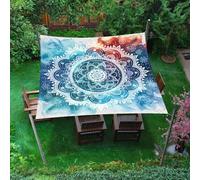 ENEN Voile d'Ombrage Imperméable Carré, Toile Ombrage Exterieur Toile Pergola Protection des Rayons UV, Toile Ombrage pour Jardin & Terrasse, Magnifique Mandala (Ciel étoilé,2x2m)