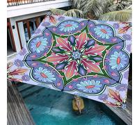 ENEN Voile d'Ombrage Imperméable Carré, Toile Ombrage Exterieur Toile Pergola Protection des Rayons UV, Toile Ombrage pour Plein Air, Jardin & Terrasse (Mandalas 26,2x2m)