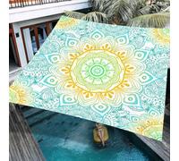 ENEN Voile d'Ombrage Imperméable Carré, Toile Ombrage Exterieur Toile Pergola Protection des Rayons UV, Toile Ombrage pour Plein Air, Jardin & Terrasse (Mandalas 23,1,5x1,5m)