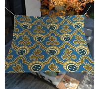 ENEN Voile d'Ombrage Imperméable Carré, Toile Ombrage Exterieur Toile Pergola Protection des Rayons UV, Toile Ombrage pour Plein Air, Jardin & Terrasse, Style Exotique (Étoiles Kaki,1.8x1.8m)