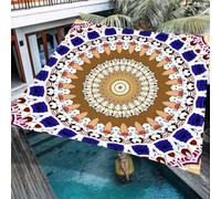 ENEN Voile d'Ombrage Imperméable Carré, Toile Ombrage Exterieur Toile Pergola Protection des Rayons UV, Toile Ombrage pour Plein Air, Jardin & Terrasse (Mandalas 12,1.8x1.8m)