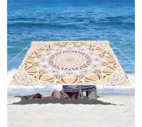 ENEN Voile d'Ombrage Imperméable, Rectangle Ombrage Exterieur Toile Pergola Protection des Rayons UV, Toile Ombrage pour Plein Air, Jardin & Terrasse -Boho Classique (Mandala,2x2m)