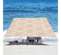 ENEN Voile d'Ombrage Imperméable, Rectangle Ombrage Exterieur Toile Pergola Protection des Rayons UV, Toile Ombrage pour Plein Air, Jardin & Terrasse -Boho Classique (Orange,1.5x1.5m)