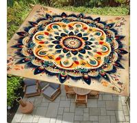 ENEN Voile d'Ombrage Rectangulaire Imperméable 1.5m/1.8m/2m, Toile Ombrage Exterieur Toile Pergola Protection des Rayons UV pour Jardin Terrasse, 3D Classic Rétro (Art Peinture,2x2.4m)