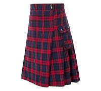 ENENEN Jupe plissée contrastée à Carreaux rétro pour Hommes Jupe de fête écossaise de Guerrier médiéval rétro