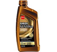 ENEOS SUSTINA 0W-20 - Huile Moteur - Engine Oil - Pour les Voitures Hybrides Japonaises - Entièrement Synthétique avec des Additifs Organiques Uniques - Réduction des Émissions D'échappement (1 Litre)