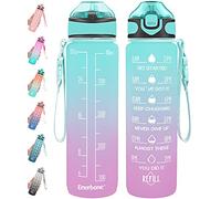 Enerbone Bouteille d'eau potable de 950 ml avec temps pour boire et paille, motivante avec sangle de transport, anti-fuite, sans BPA et non toxique, pour s'assurer que vous buvez assez d'eau pour le
