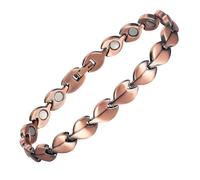 EnerCoppeX 3500 Gauss Bracelet de cheville magnétique pour femme 99,99 % cuivre pur 21 aimants