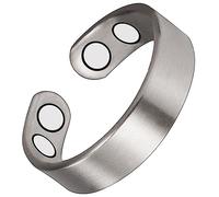 EnerCoppeX Bague magnétique 3500 Gauss pour homme et femme, 99,99 % cuivre pur, design graphique classique avec 4 aimants (B)